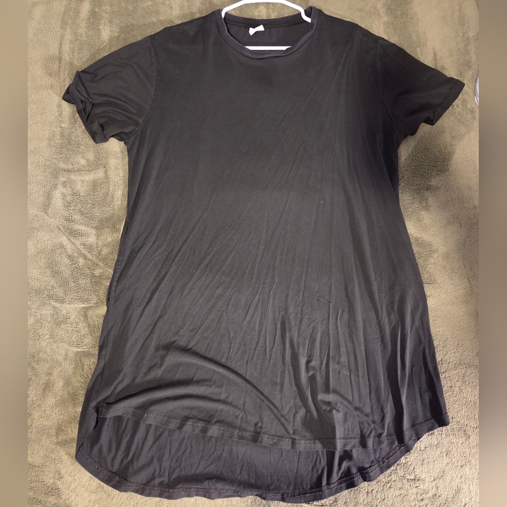 Black Short Sleeve Little Bipsy Maternity Dress